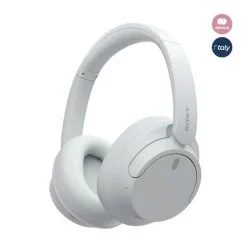 Sony Noise Canceling Wireless Headphones Bluetooth with Microphone - WHITE